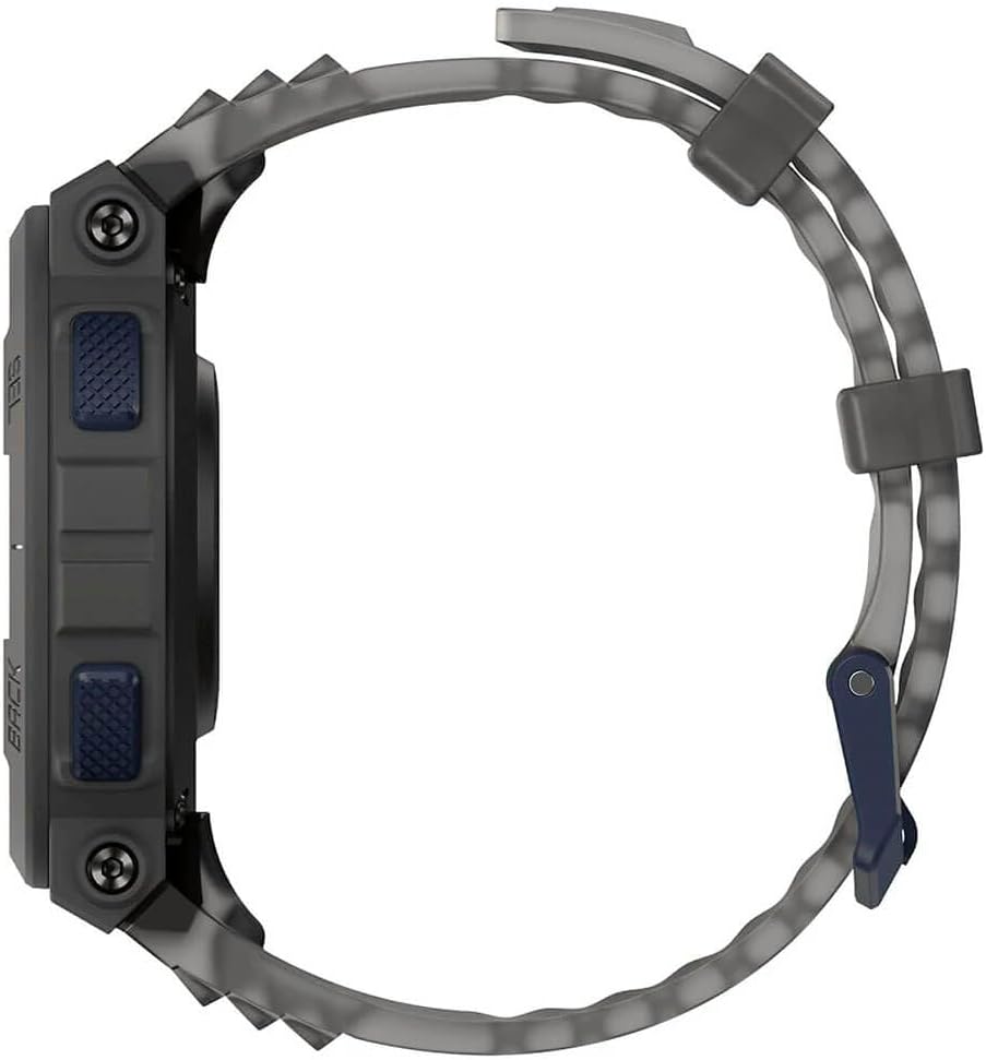 Amazfit Active Edge Smart Watch with Stylish Rugged Sport & Fitness Design, GPS, AI Health Coach for Gym, Outdoor, Workouts & Exercise, 16 Days Battery, 10 ATM Water resistant, Midnight Pulse
