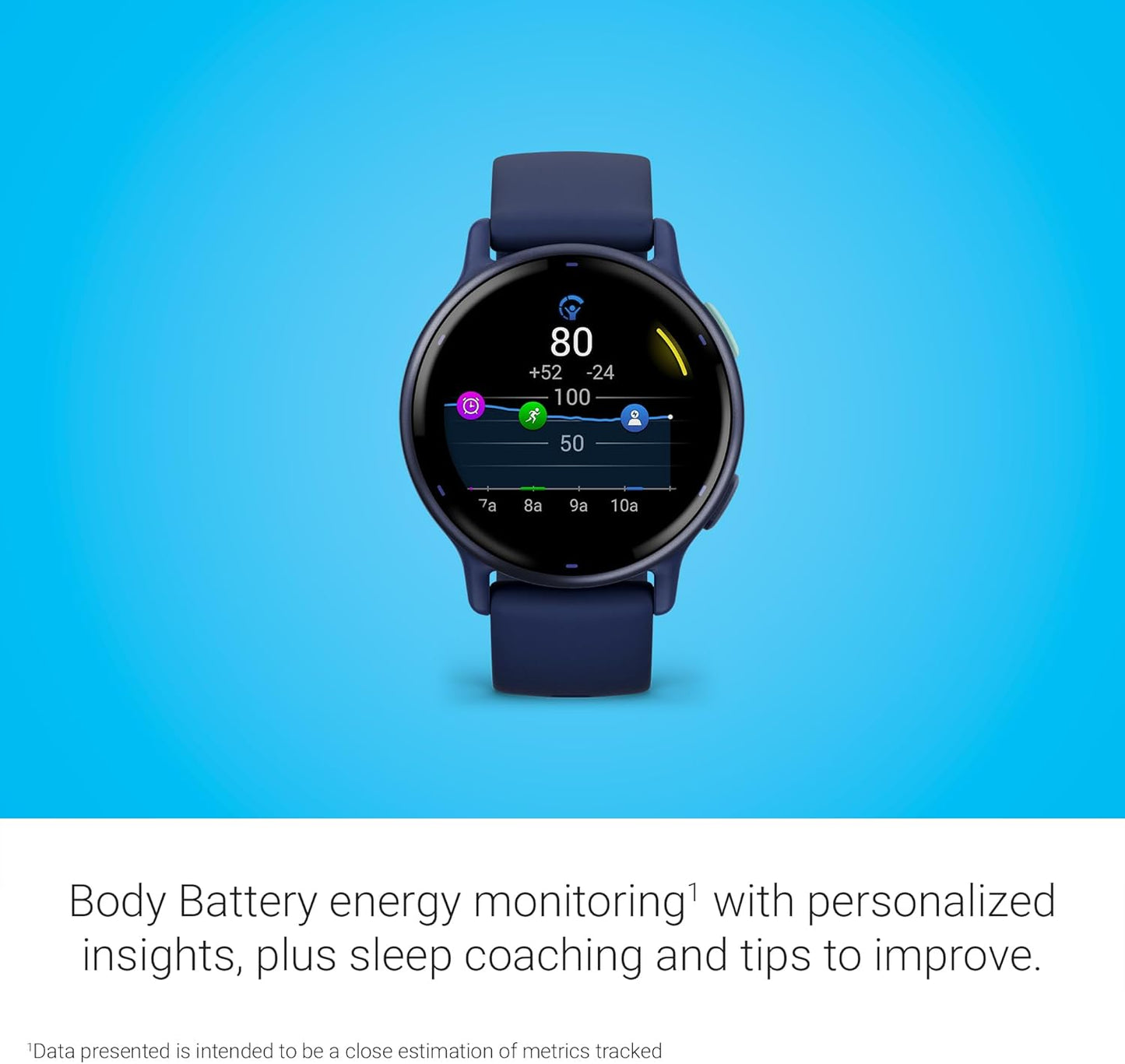 Garmin vívoactive 5, Health and Fitness GPS Smartwatch, AMOLED Display, Up to 11 Days of Battery, Navy