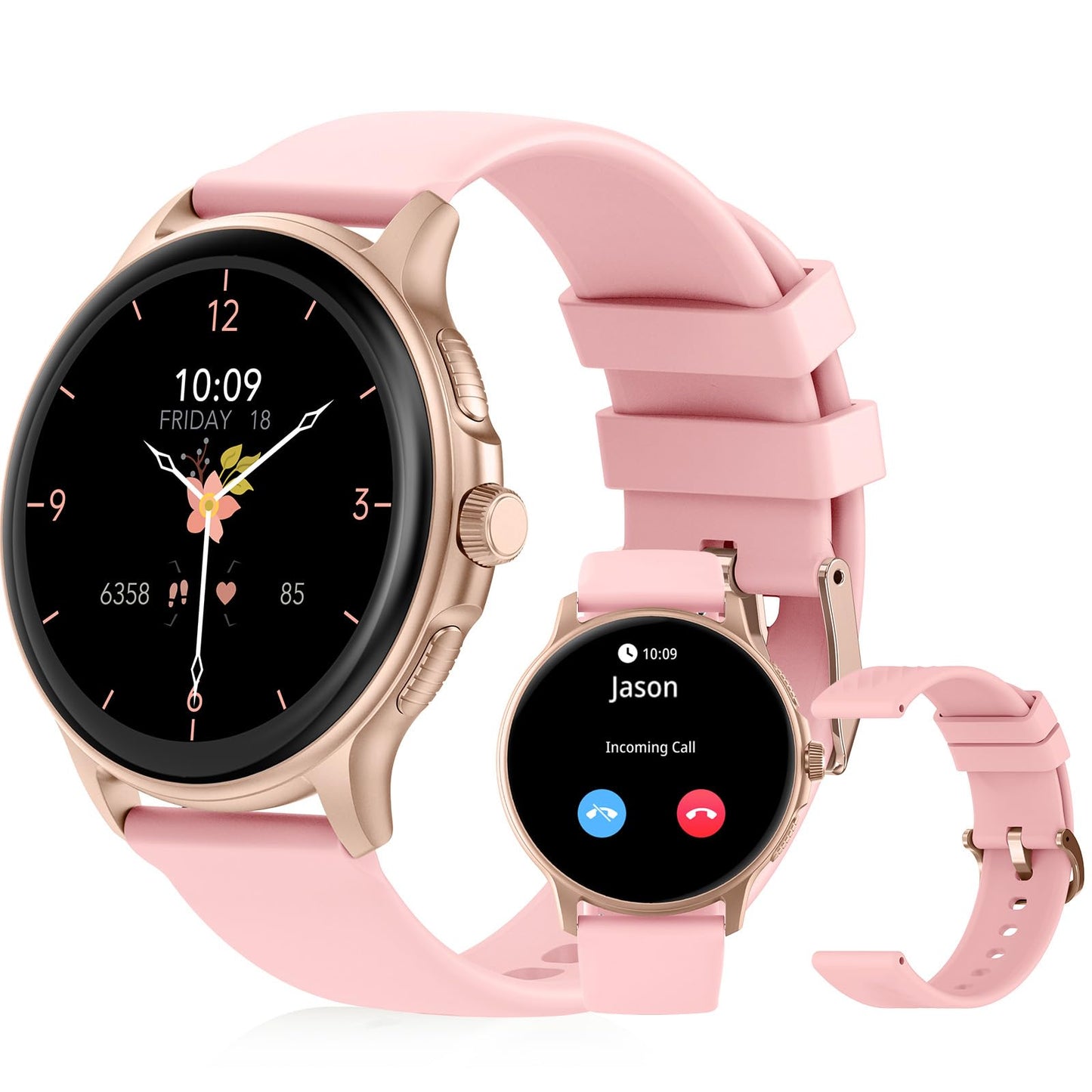 PEJE Smart Watch, 1.43"AMOLED Display, Watches For Men,Smart Watches For Men,Smartwatch With Muslim Reminders, Ip68 Waterproof With 120+ Sport Modes, Compatible with iOS & Android. (Silver)