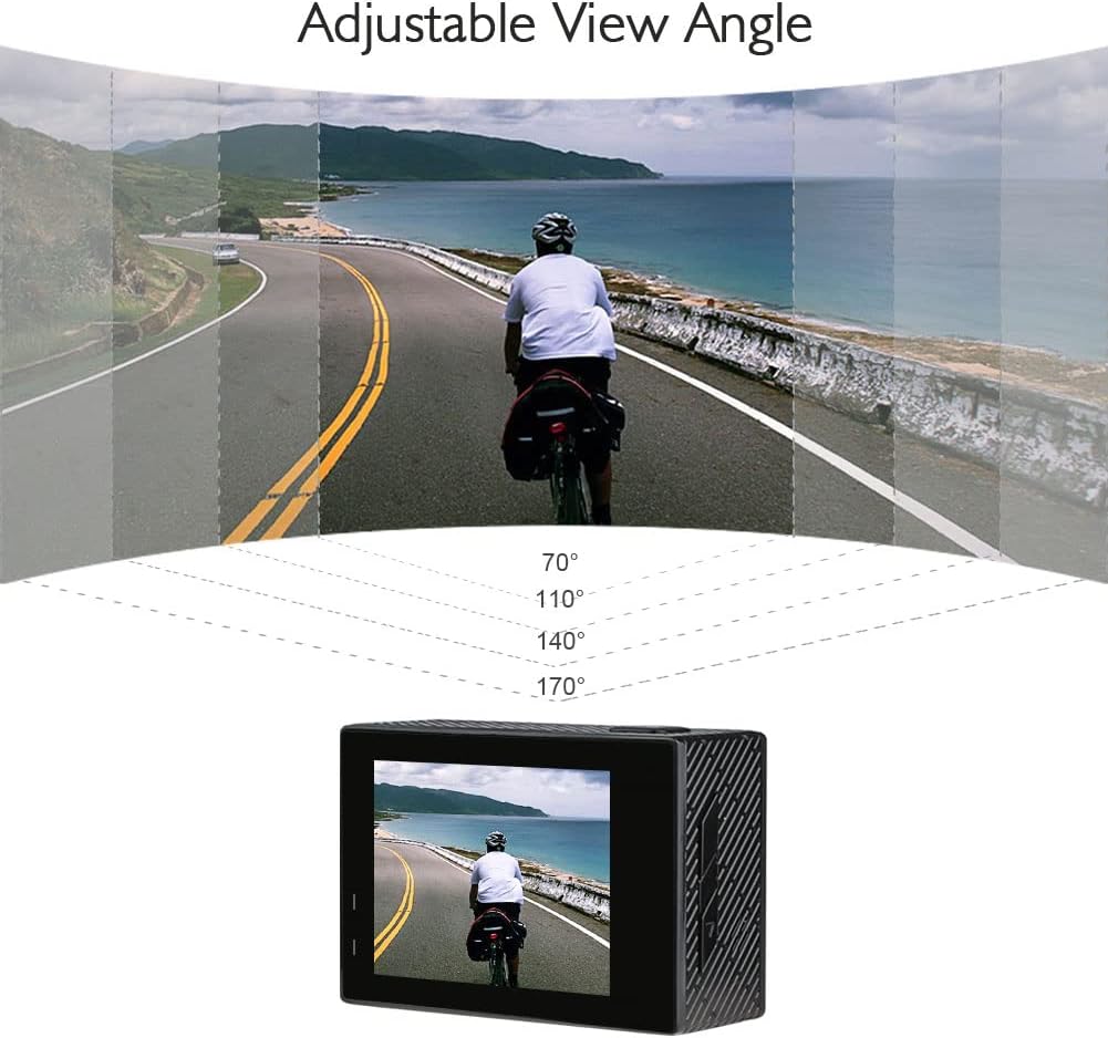 AKASO Brave 4 Action Camera, Ultra HD with EIS 30m Underwater Camcorder 4K 20MP WiFi Waterproof Camera with Remote Control, 2 Rechargeable Batteries and Mounting Accessories Kit
