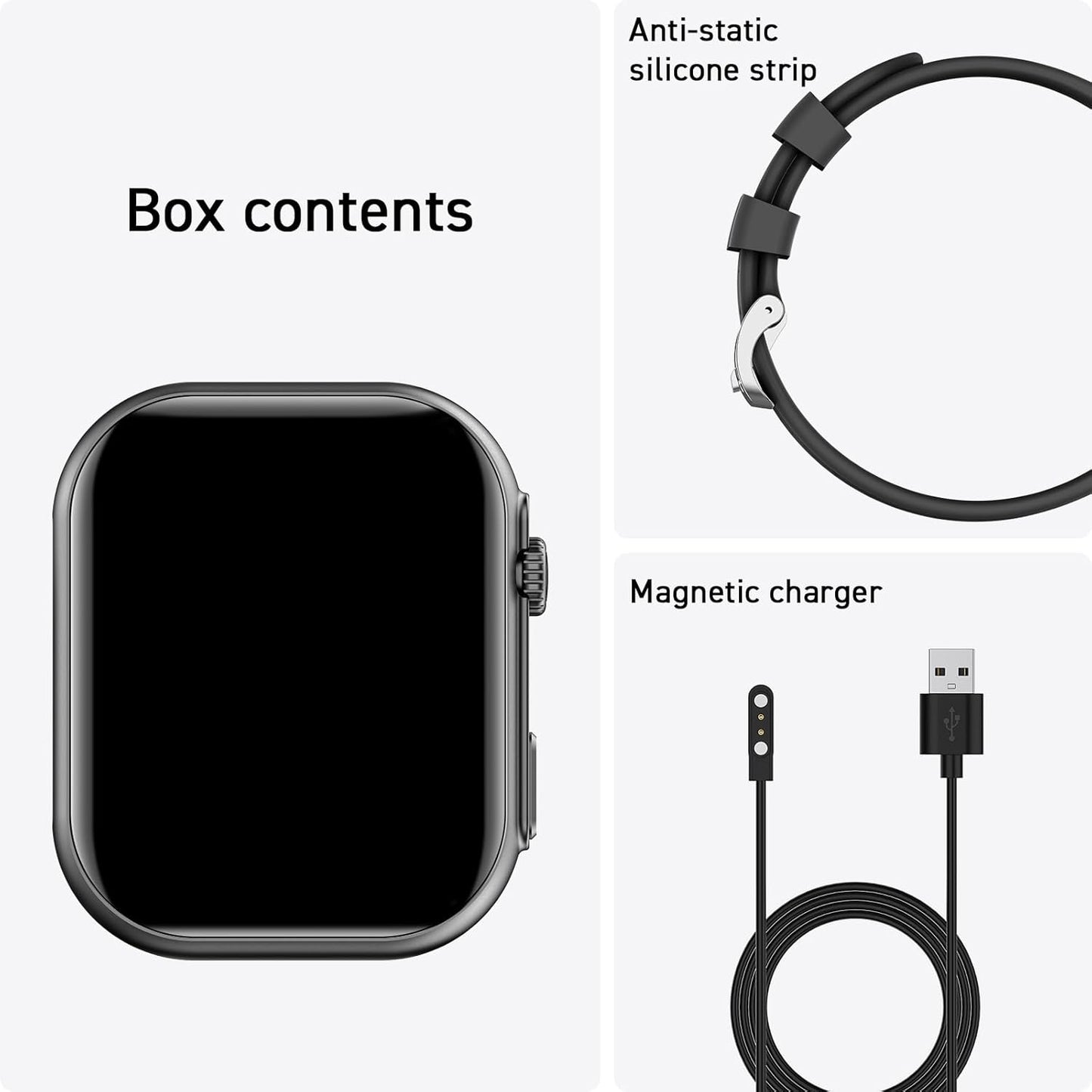 PEJE ZW03-AMD Smartwatch - 2.13" AMOLED,Smart Watches for Men,Muslim Prayer Alerts,SpO2/Heart Rate/Sleep Monitor,120+ Sports Modes,IP68 Waterproof,Bluetooth Calls + Extra Strap,iOS/Android (Black)