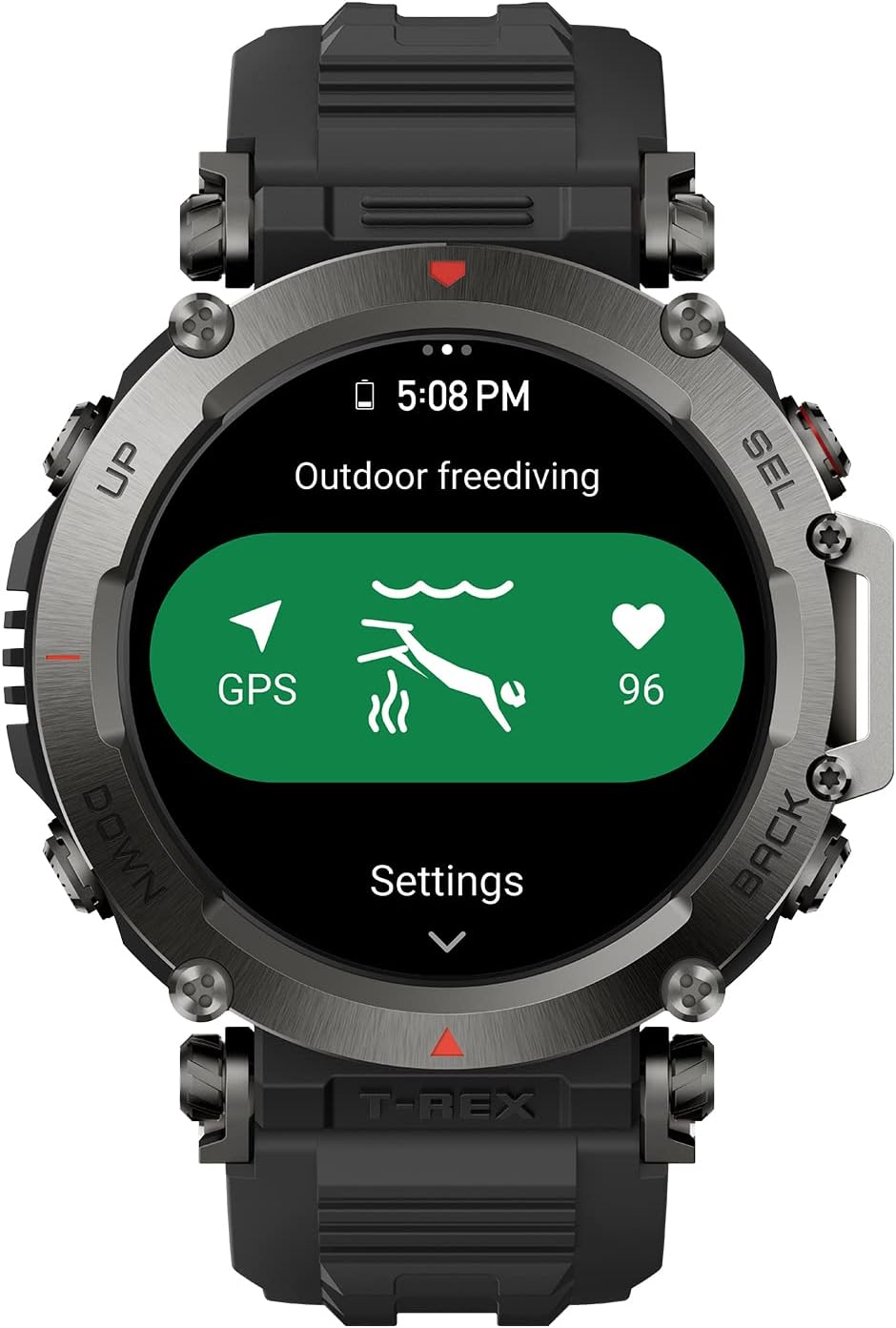 Amazfit T-Rex Ultra 47mm Smart Watch for Men, Route Import & Navigation, 6 Satellite Positioning Systems, Freediving Support & 10 ATM Waterproof, Rugged Outdoor Military-grade Smartwatch, Black