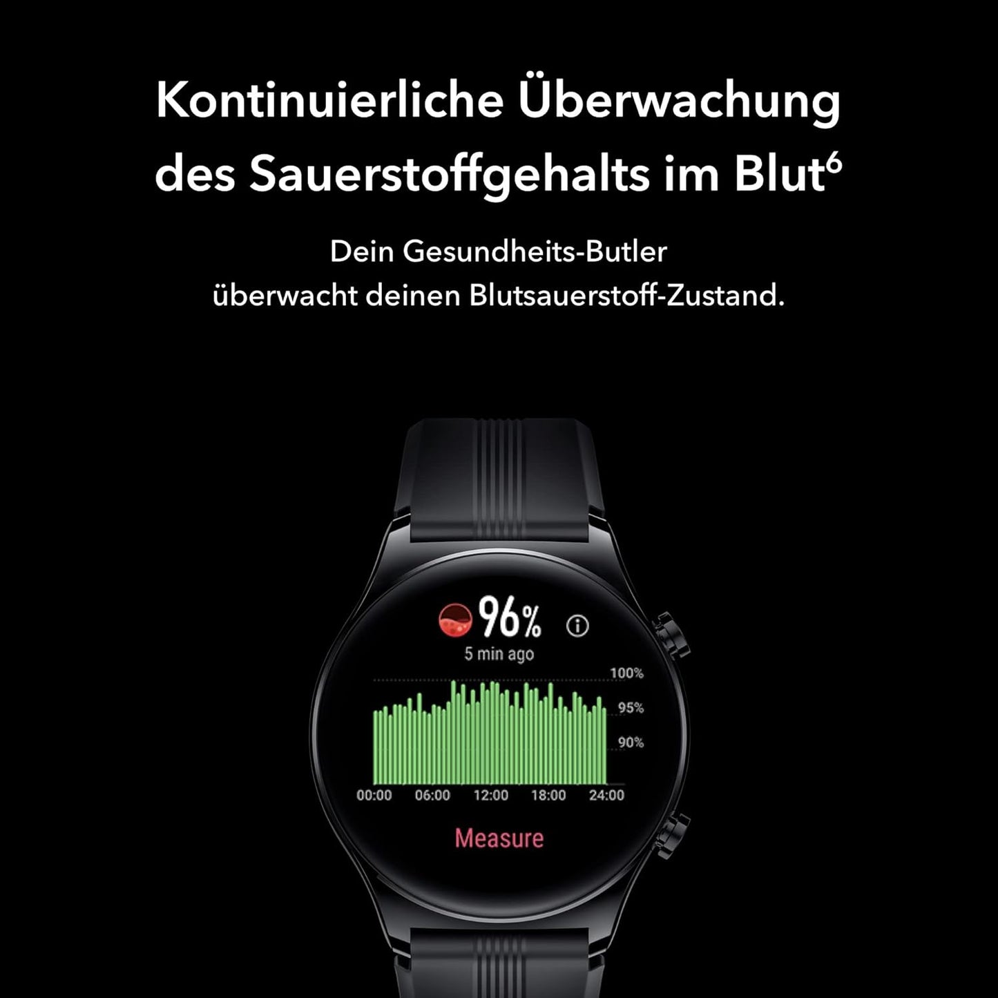 Honor Watch GS 3, SmartWatch with 1.43 Inch AMOLED Touch Screen, Fitness Watch with Heart Rate Monitor, Sleep and Blood Oxygen Monitoring for Android, GPS, 14 Days Battery Life, Midnight Black