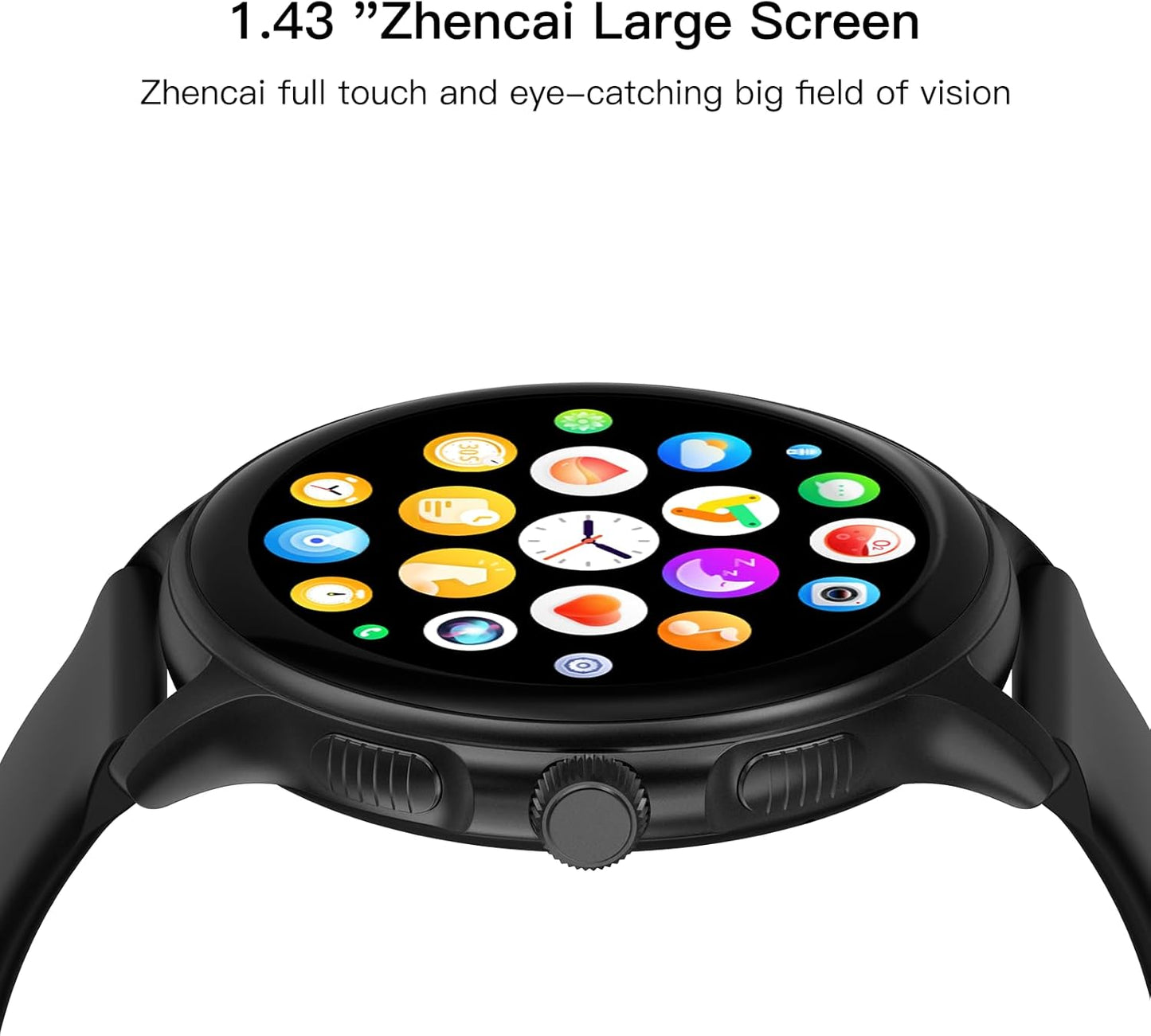 PEJE Smart Watch, 1.43"AMOLED Display, Watches For Men,Smart Watches For Men,Smartwatch With Muslim Reminders, Ip68 Waterproof With 120+ Sport Modes, Compatible with iOS & Android. (Silver)