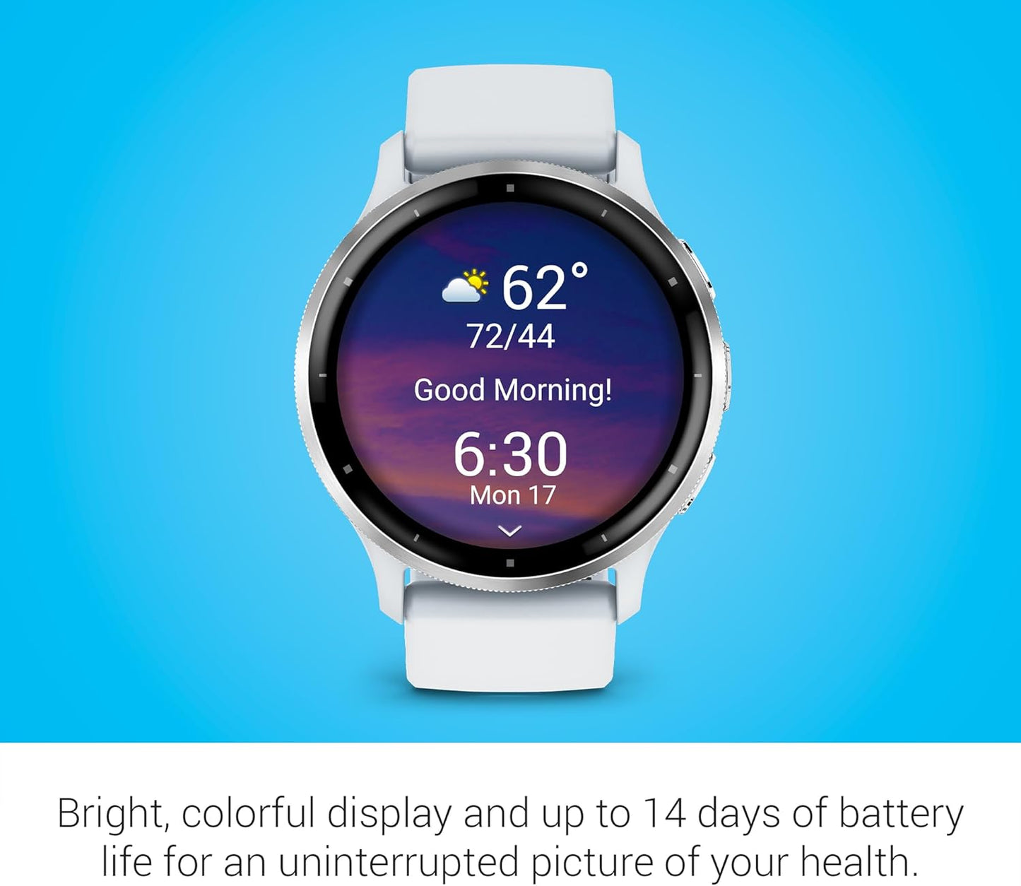 Garmin Venu 3, GPS Smartwatch, AMOLED Display, Advanced Health and Fitness Features, Up to 14 Days of Battery, Whitestone