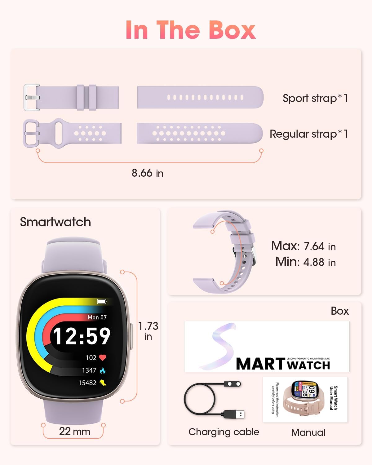 Smartwatch Men Women with Phone Function, Sports & Nylon & Silicone Replacement Straps: Fitness Watch 5ATM Waterproof & 120+ Sports Modes for Android iOS Watch with Heart Rate Monitor SpO2 Sleep