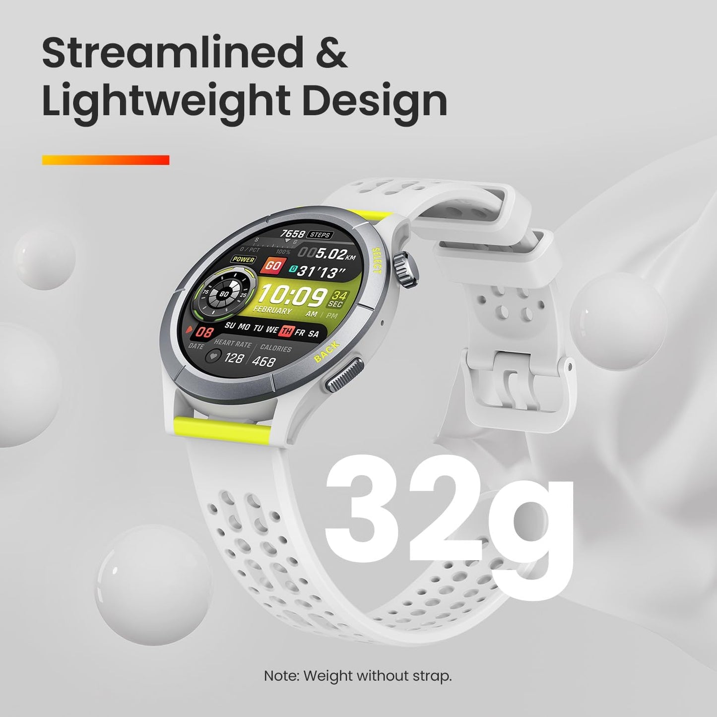 Amazfit Cheetah Running Smart Watch with Dual-Band GPS, Route Navigation & Offline Maps, Training Template, Heart Rate Monitor, Alexa-Built In, 14 Days Battery Life for Men and Women - Round