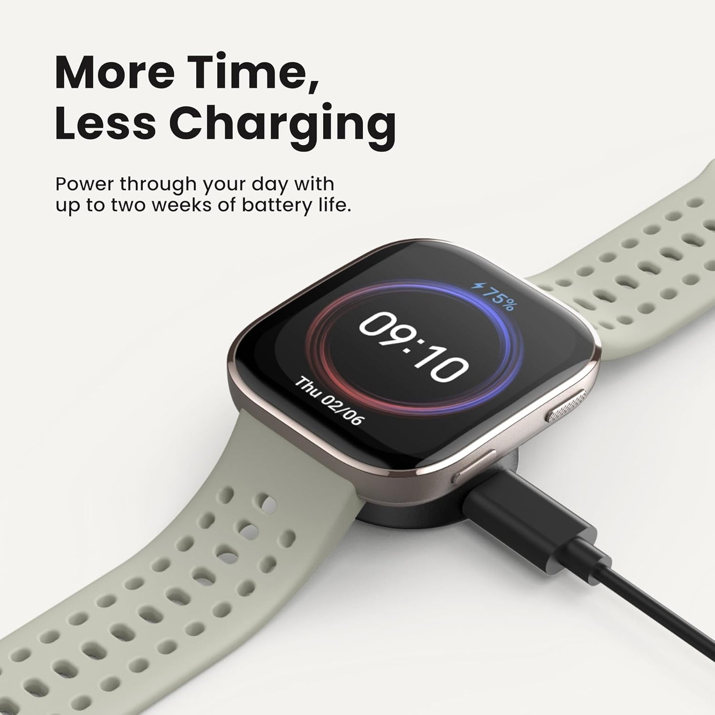 Amazfit Bip 6 Smart Watch 46mm, 14 Day Battery, 1.97" AMOLED Display, GPS & Free Maps, AI, Bluetooth Call & Text, w/Health, Fitness & Sleep Tracker, 140+ Workout Modes, Water-Resistance, Black