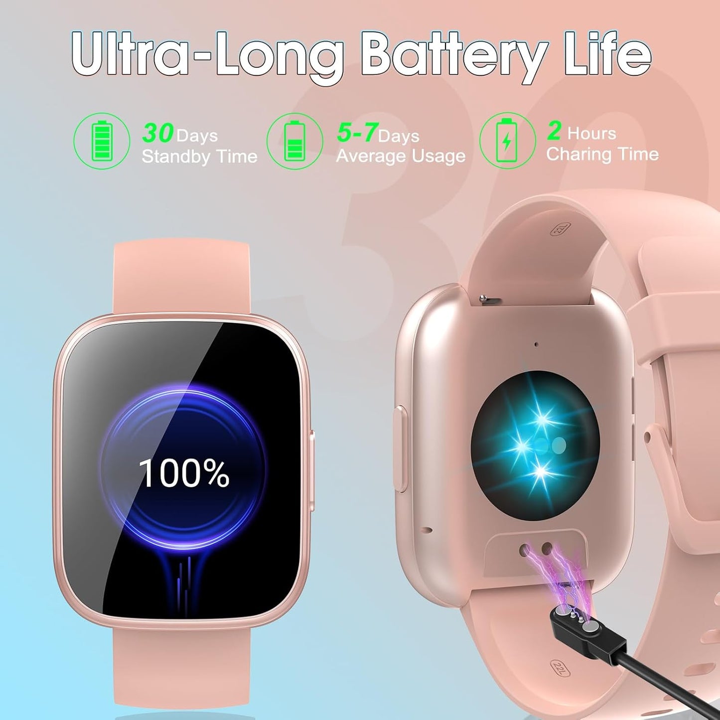 Puqo Smart Watch for Men Women(Answer/Make Calls), 1.85" HD Smartwatch