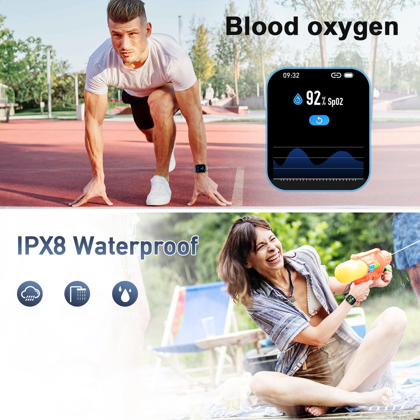 Smart Watch for Men Women Fitness: Make/Answer Call Smart Watches for Men Digital Mens Watches Waterproof Step Tracker Smartwatch Android Phones iPhone Samsung Compatible Heart Rate Monitor Gray