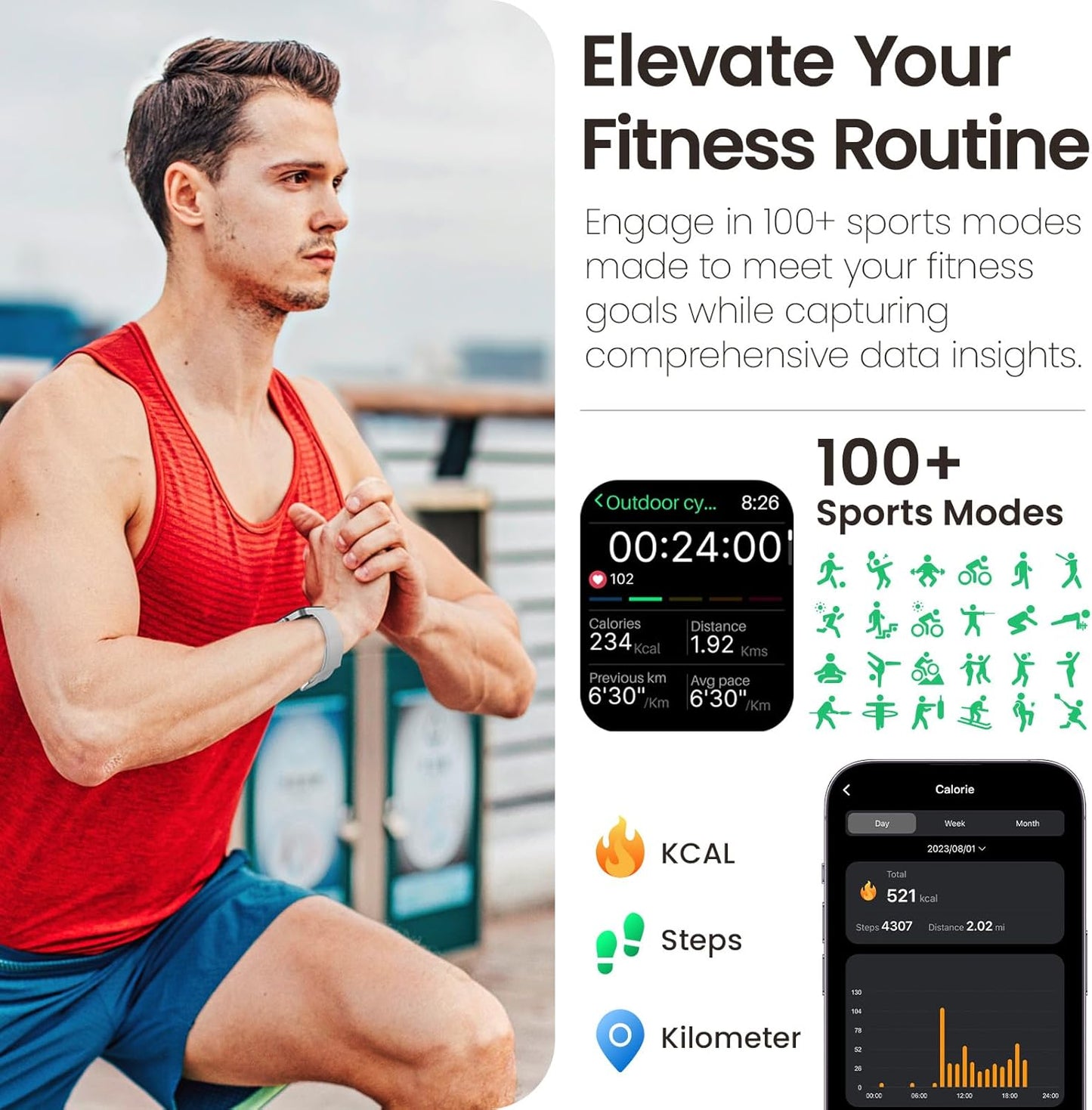 TOZO S4 Smartwatch Women Men Bluetooth Call Fitness Watch with 1.78 Inch Touch Screen, Sports Watch with 100 Sports Modes, Heart Rate Sleep Monitor Pedometer, IP68 Waterproof for Android iOS - Silver