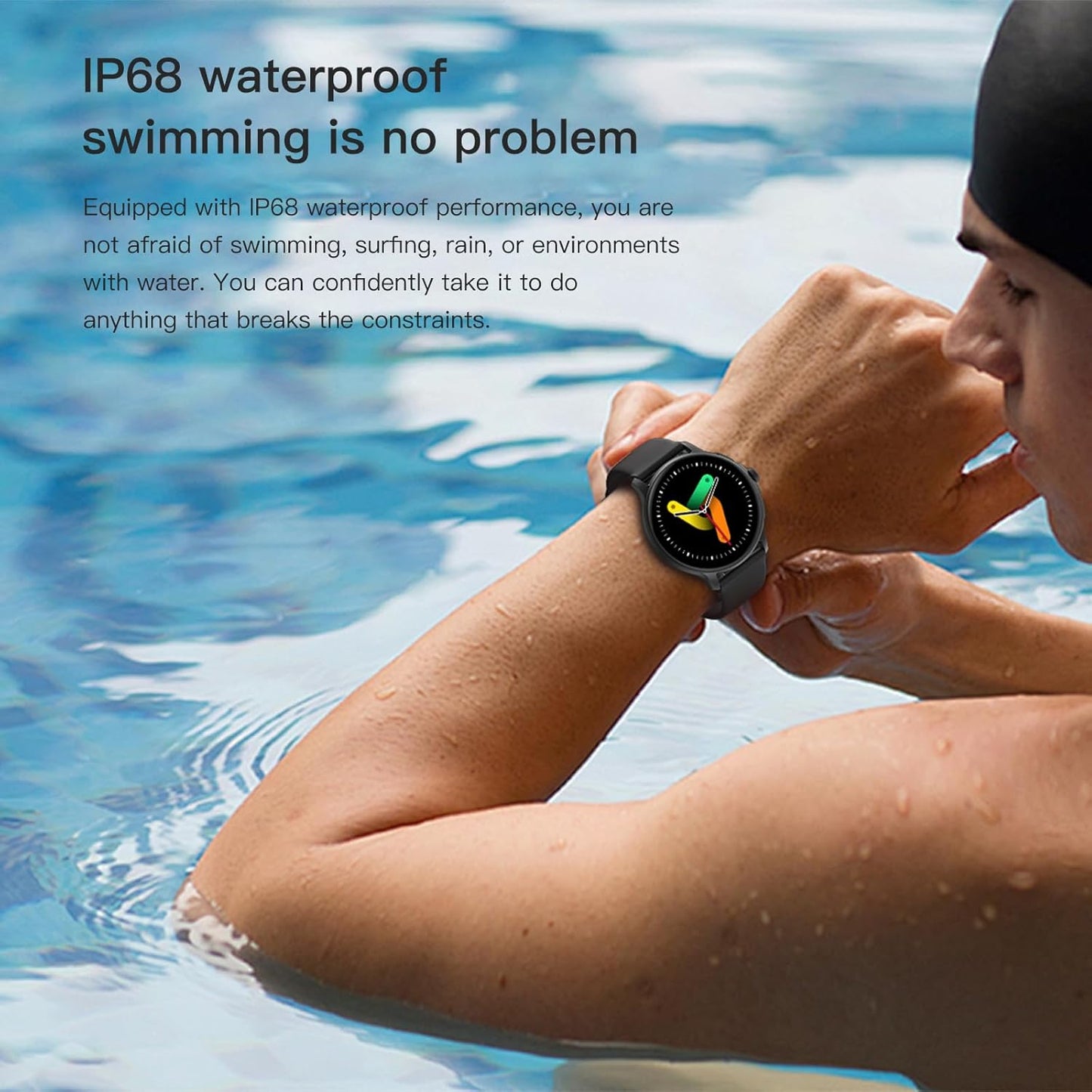 PEJE Smart Watch, 1.43"AMOLED Display, Watches For Men,Smart Watches For Men,Smartwatch With Muslim Reminders, Ip68 Waterproof With 120+ Sport Modes, Compatible with iOS & Android. (Silver)