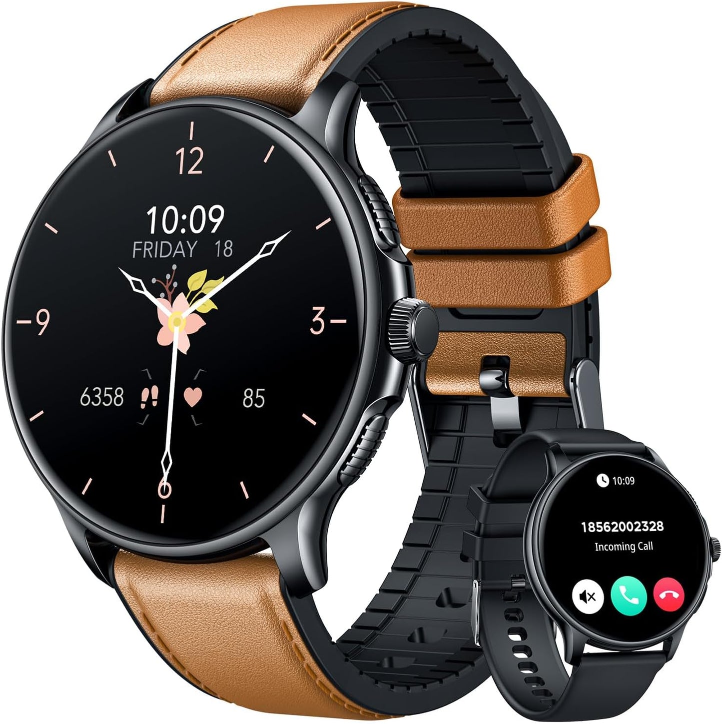 Smartwatch Fitness Watch Sports Watch with Phone Function Watches: 1.43 Inch AMOLED Men's Smart Watch with Heart Rate Monitor Sleep Monitor Pedometer 120+ Sports Modes IP68 Waterproof Fitness Watch