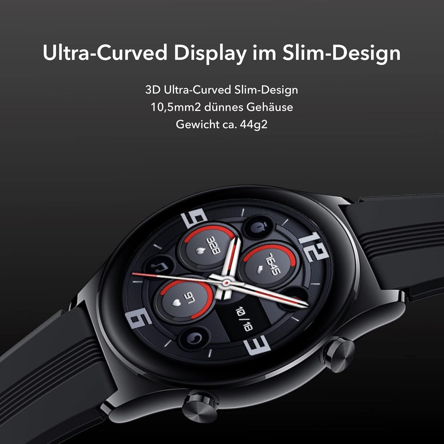 Honor Watch GS 3, SmartWatch with 1.43 Inch AMOLED Touch Screen, Fitness Watch with Heart Rate Monitor, Sleep and Blood Oxygen Monitoring for Android, GPS, 14 Days Battery Life, Midnight Black