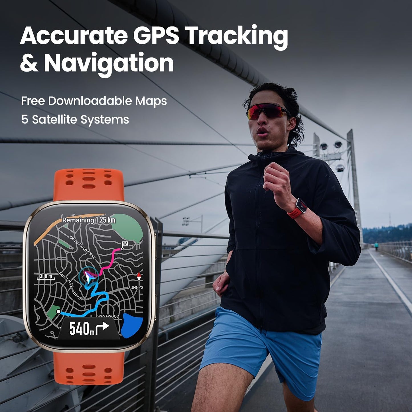 Amazfit Bip 6 Smart Watch 46mm, 14 Day Battery, 1.97" AMOLED Display, GPS & Free Maps, AI, Bluetooth Call & Text, Health, Fitness & Sleep Tracker, 140+ Workout Modes, 5 ATM Water-Resistance, Charcoal