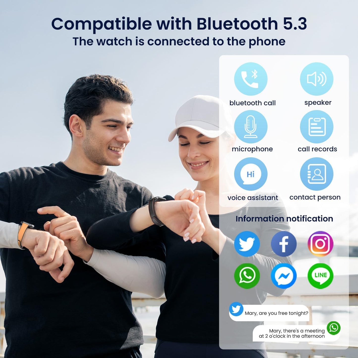 Smartwatch Fitness Watch Sports Watch with Phone Function Watches: 1.43 Inch AMOLED Men's Smart Watch with Heart Rate Monitor Sleep Monitor Pedometer 120+ Sports Modes IP68 Waterproof Fitness Watch