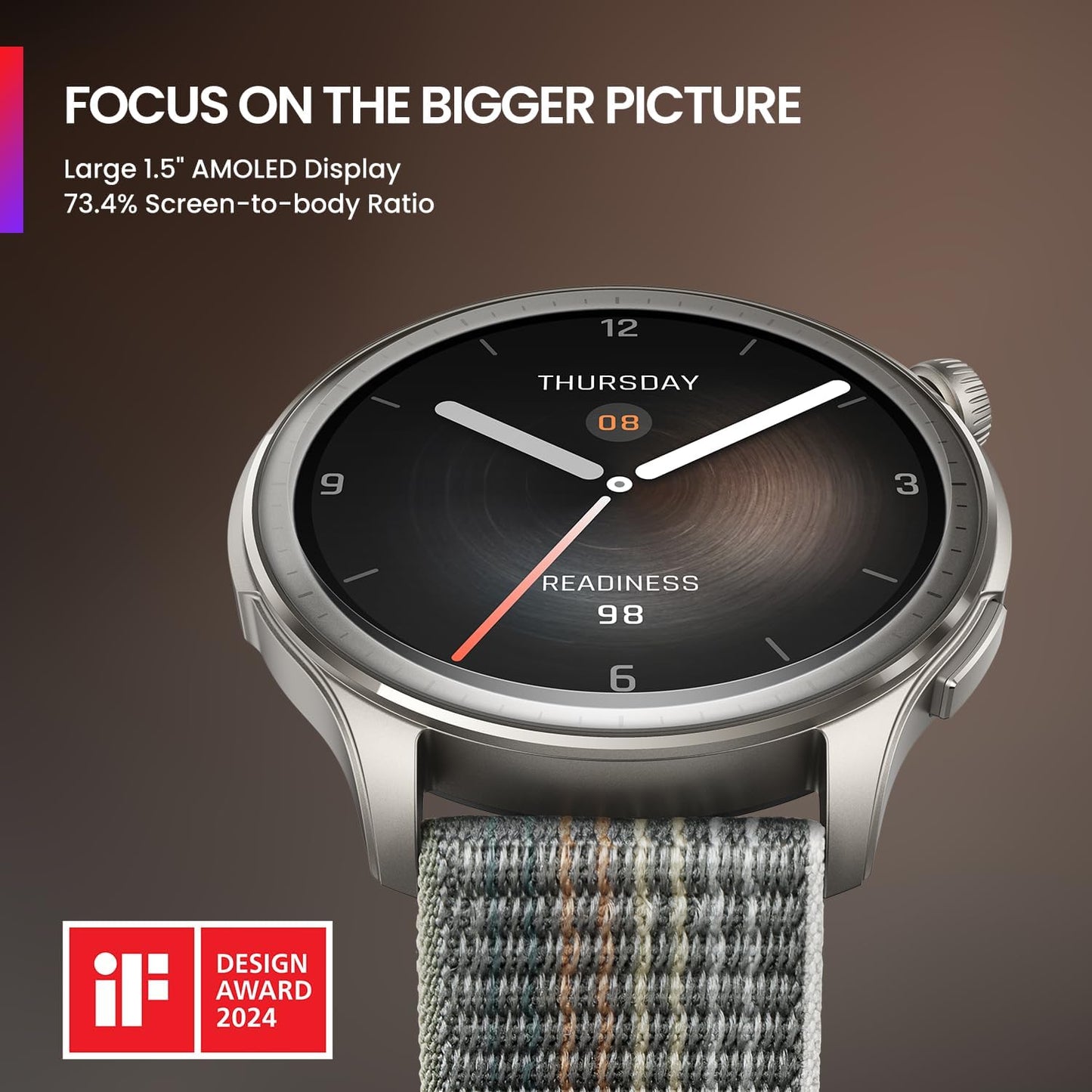 Amazfit Balance Smart Watch 46mm with Body Composition & Health Analysis, Sleep Recovery, GPS, Alexa Built-In, Bluetooth Calling, 14-Day Battery Life, 150+ Sports Modes, for Android iPhone, Black