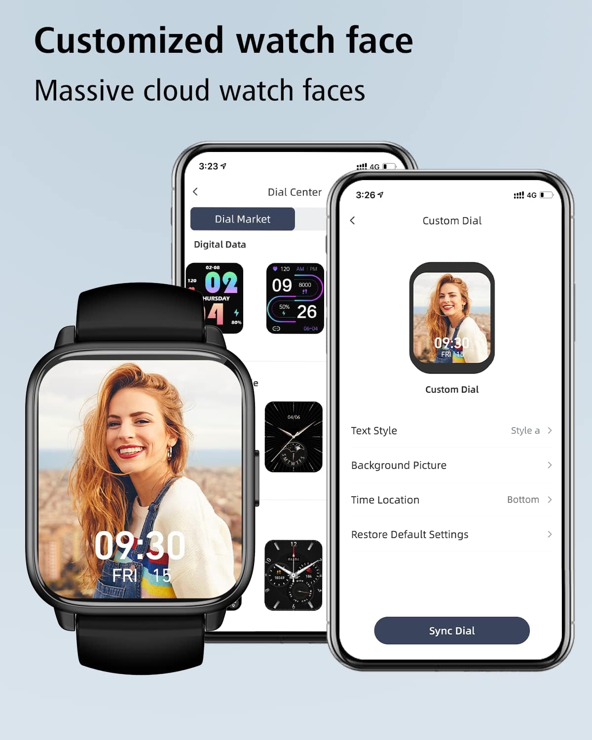 RUIMEN Smart Watch Answer Dial Call,Smart Watches for Women Men HD Touch Screen Fitness watch with SpO2-Monitor Heart Rate Sleep Monitor Pedometer Watch Multi Sports Mode for Android iOS