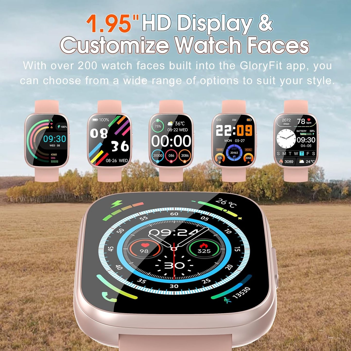 Puqo Smart Watch for Men Women(Answer/Make Calls), 1.85" HD Smartwatch