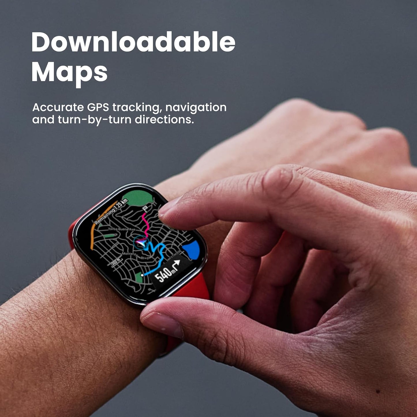 Amazfit Bip 6 Smart Watch 46mm, 14 Day Battery, 1.97" AMOLED Display, GPS & Free Maps, AI, Bluetooth Call & Text, w/Health, Fitness & Sleep Tracker, 140+ Workout Modes, Water-Resistance, Black