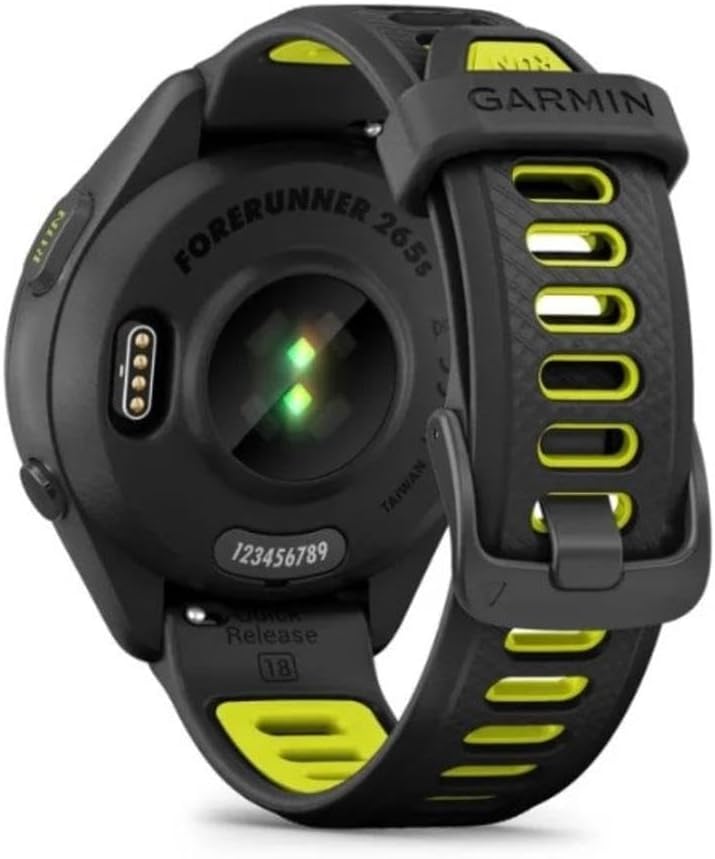 Garmin Forerunner 265S Running Smartwatch for Unisex, 42 mm Size, Black/Amp Yellow