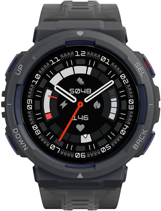 Amazfit Active Edge Smart Watch with Stylish Rugged Sport & Fitness Design, GPS, AI Health Coach for Gym, Outdoor, Workouts & Exercise, 16 Days Battery, 10 ATM Water resistant, Midnight Pulse