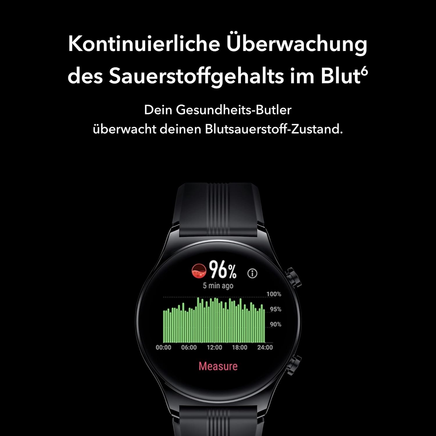 Honor Watch GS 3, SmartWatch with 1.43 Inch AMOLED Touch Screen, Fitness Watch with Heart Rate Monitor, Sleep and Blood Oxygen Monitoring for Android, GPS, 14 Days Battery Life, Midnight Black