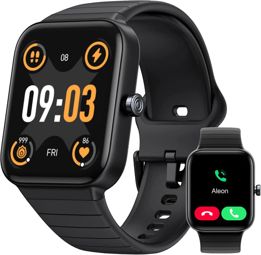 Parsonver Smart Watch for Men Women, Answer/Make Calls, Alexa Built-in, 1.8" Fitness Activity Tracker, Heart Rate Blood Oxygen Sleep Monitor for Android iPhone, IP68 Waterproof 100+ Sport Modes, GOPO1