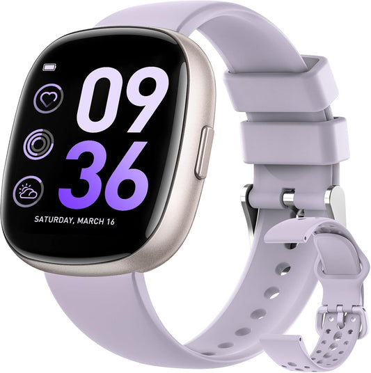 Smartwatch Men Women with Phone Function, Sports & Nylon & Silicone Replacement Straps: Fitness Watch 5ATM Waterproof & 120+ Sports Modes for Android iOS Watch with Heart Rate Monitor SpO2 Sleep