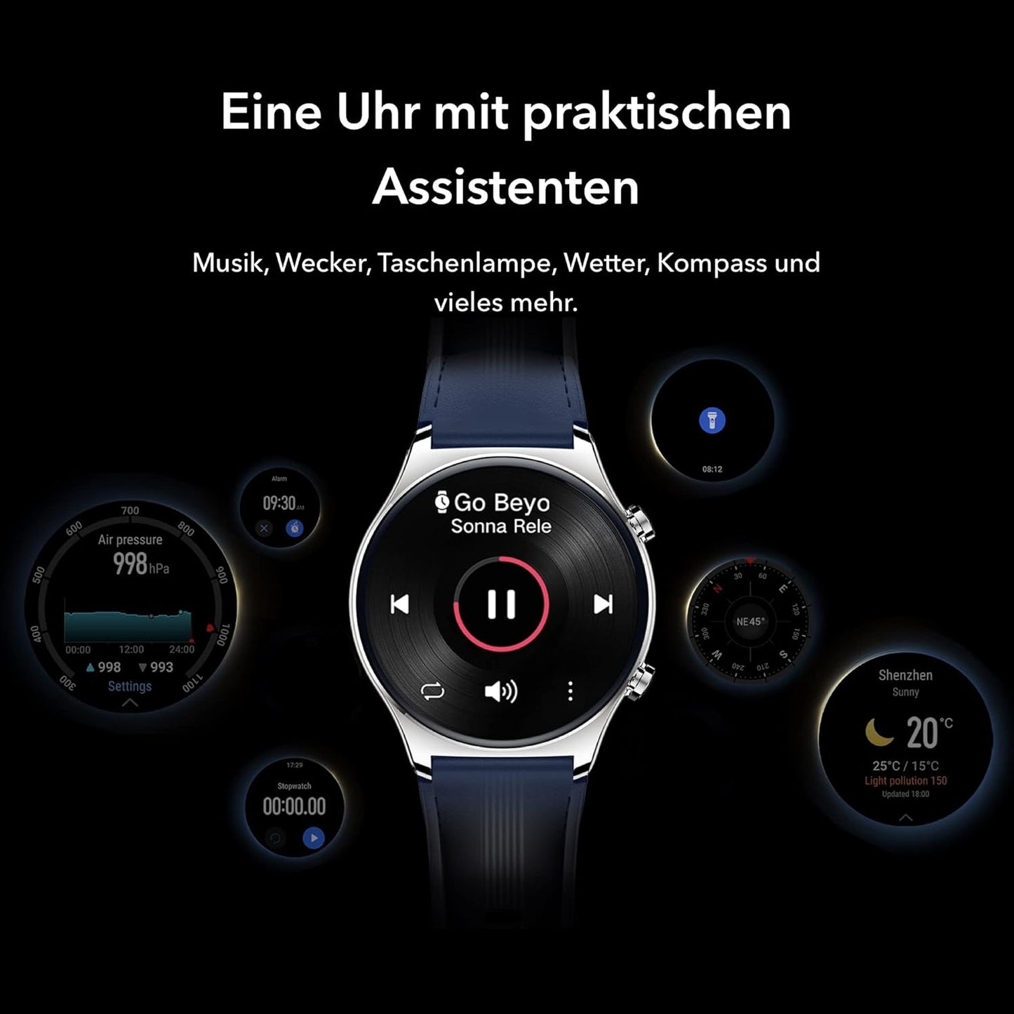 Honor Watch GS3, Smart with 1.43, Blue, One Size, GS3