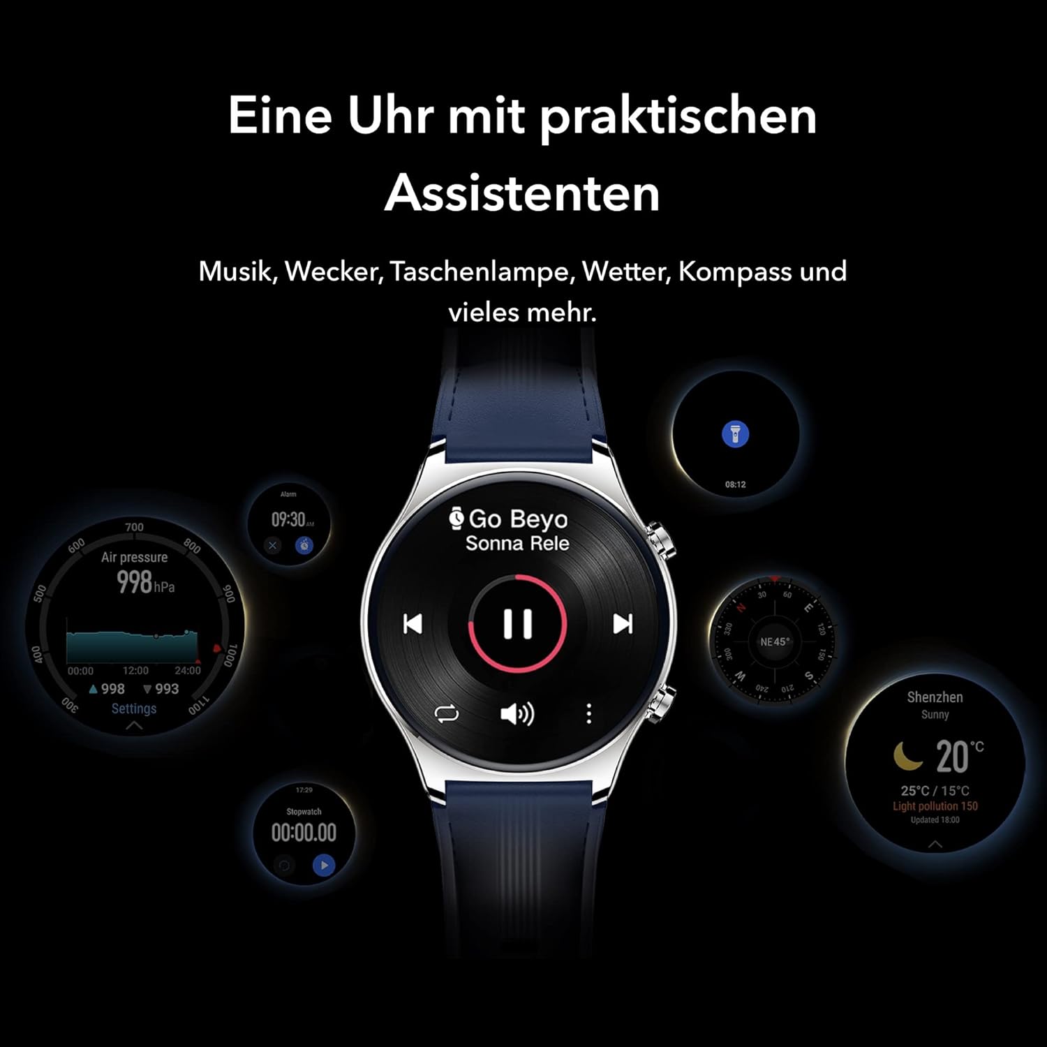 Honor Watch GS3, Smart with 1.43, Blue, One Size, GS3