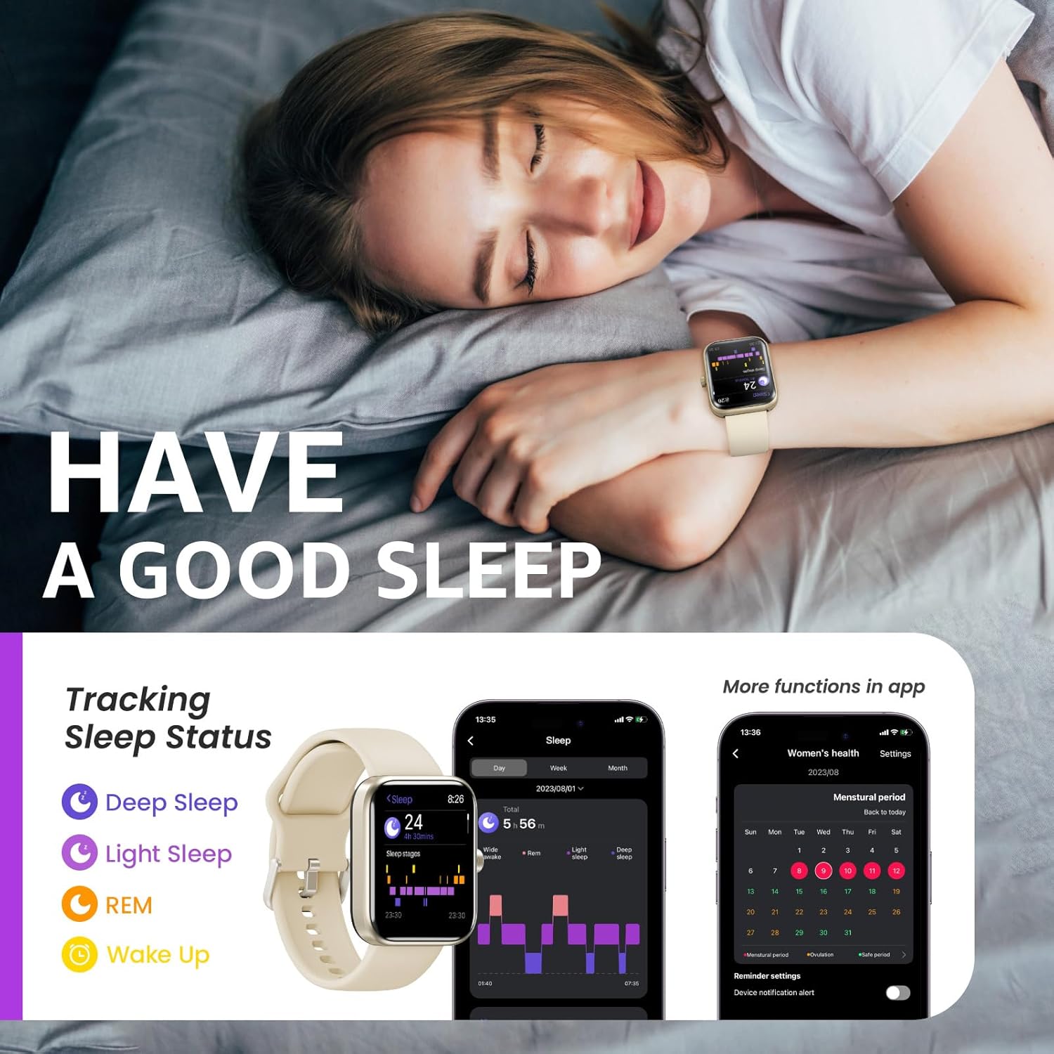 TOZO 2025 New Upgraded Smart Watch for Men Women for iPhone&Android, 1.83" Fitness Tracker Bluetooth Call [Answer/Make], IP68 Waterproof with Heart Rate/SpO2/Sleep Monitor, 100+ Sport Modes Gold