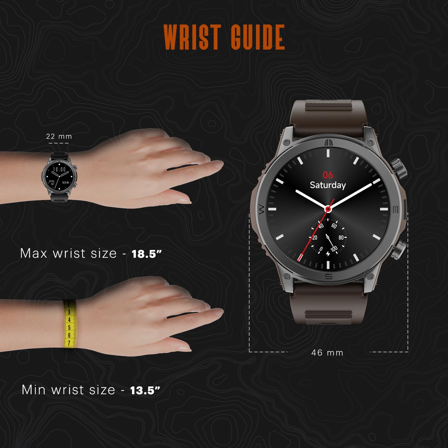 Noise Endeavour Rugged Design 1.46" AMOLED Display Smart Watch, BT Calling, SoS Feature, Rapid Health & 100+ Sports Modes- (Black)
