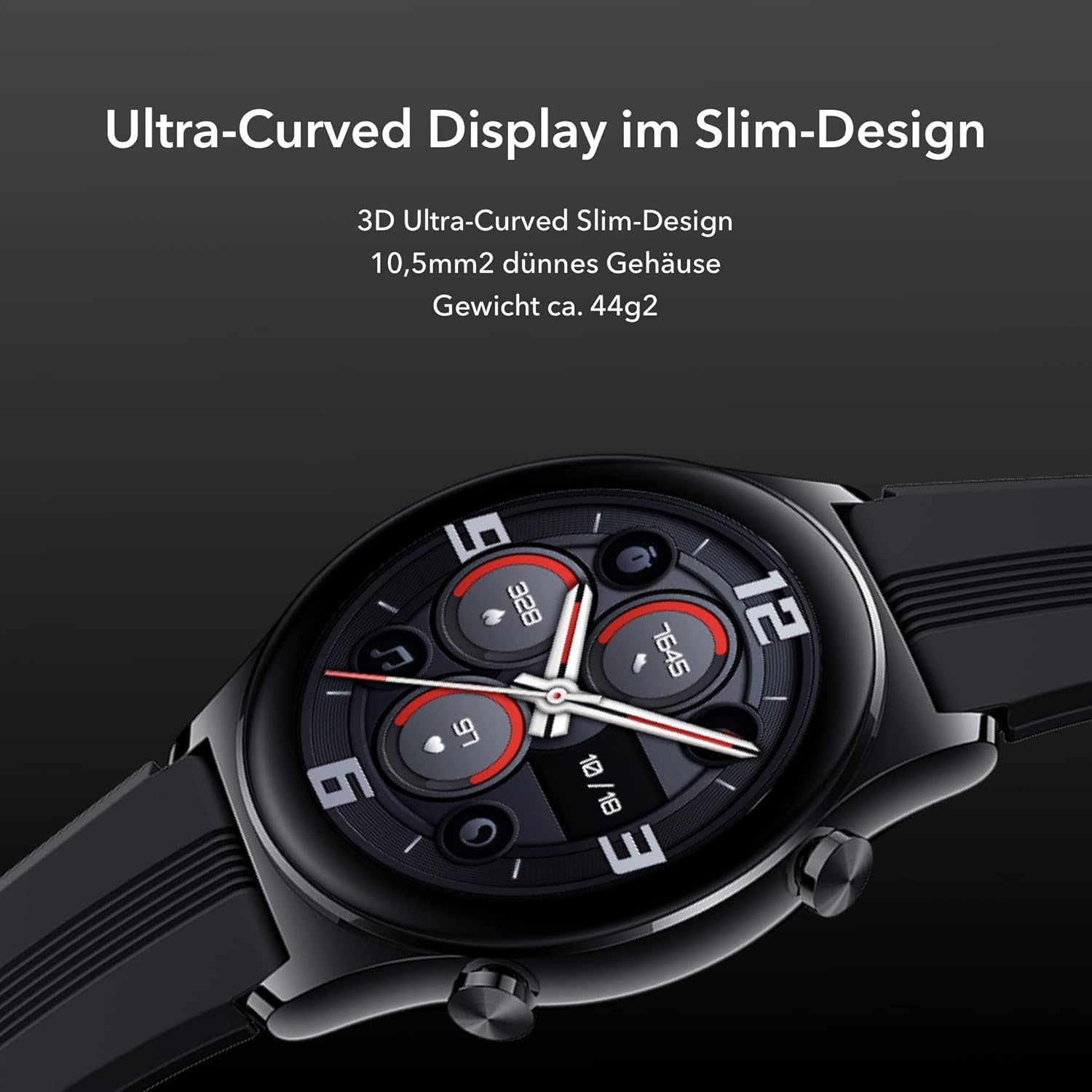 Honor Watch GS 3, SmartWatch with 1.43 Inch AMOLED Touch Screen, Fitness Watch with Heart Rate Monitor, Sleep and Blood Oxygen Monitoring for Android, GPS, 14 Days Battery Life, Midnight Black