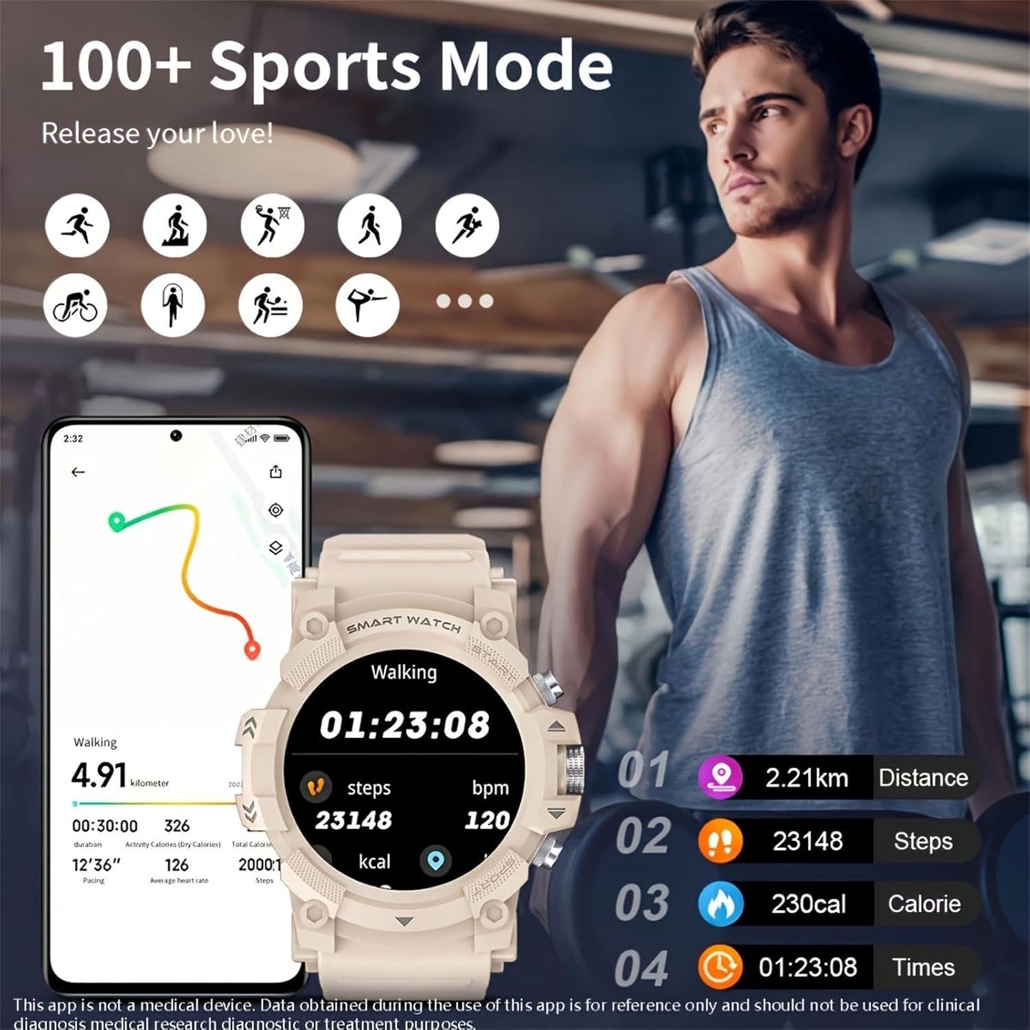 PEJE Smart Watch丨Smart Watches For Men gbeige