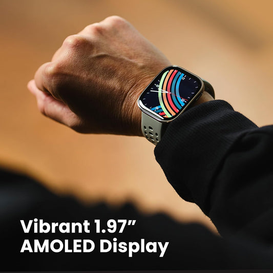 Amazfit Bip 6 Smart Watch 46mm, 14 Day Battery, 1.97" AMOLED Display, GPS & Free Maps, AI, Bluetooth Call & Text, w/Health, Fitness & Sleep Tracker, 140+ Workout Modes, Water-Resistance, Black