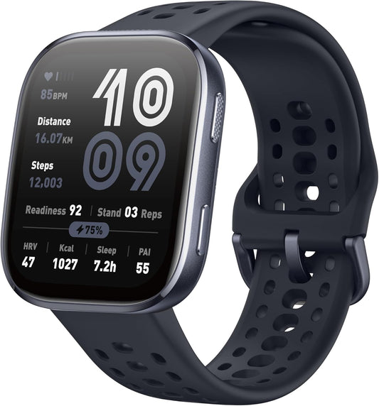 Amazfit Bip 6 Smart Watch 46mm, 14 Day Battery, 1.97" AMOLED Display, GPS & Free Maps, AI, Bluetooth Call & Text, w/Health, Fitness & Sleep Tracker, 140+ Workout Modes, Water-Resistance, Black