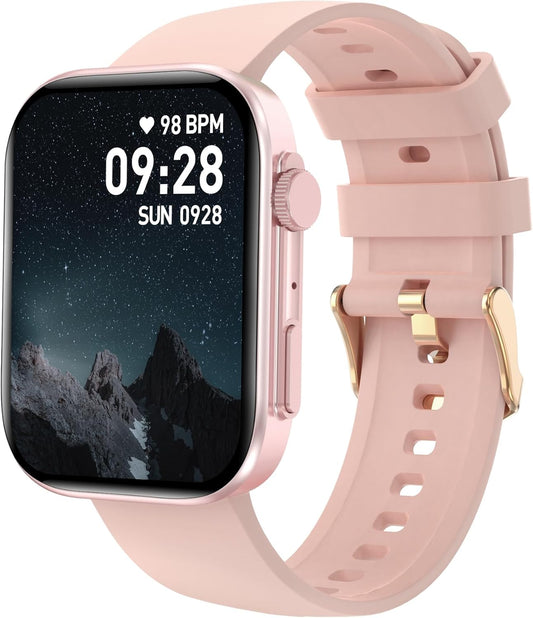 BRIBEJAT Smart Watch for Men Women (Answer/Make Call), 2.01'' Touch Screen Smartwatch, IP68 Waterproof, Fitness Tracker, Pedometer, Heart Rate/SpO2/Sleep Monitor, Compatible with IOS Android Phone