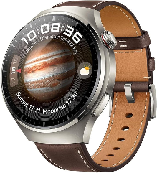 HUAWEI Watch 4 Pro Smartwatch, Spherical Sapphire Glass, Health at a Glance, eSIM Cellular calling, Fresh-new Activity Rings, 21-Day Battery Life, ECG Analysis, Compatible with Andriod & iOS, Brown
