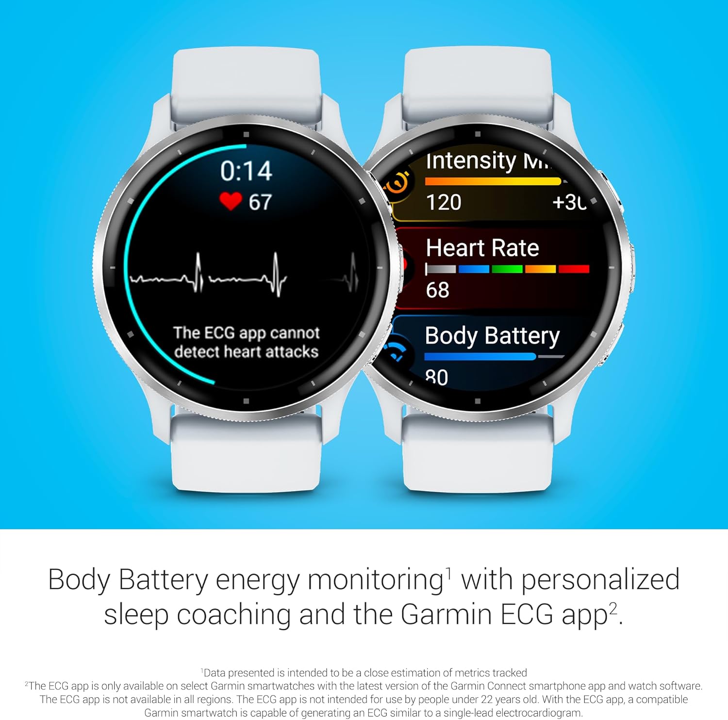Garmin Venu 3, GPS Smartwatch, AMOLED Display, Advanced Health and Fitness Features, Up to 14 Days of Battery, Whitestone