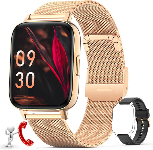 Nemheng Smart Watch for Women Men, Bluetooth Smartwatch Answer Make Call Fitness Tracker with 1.69" Full Touch Screen Heart Rate Sleep Monitor Blood Pressure Waterproof Fitness Watch for IOS Android
